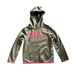 Boys Under Armour Green and Pink Hoodie size Small